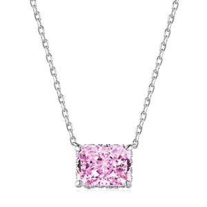 BETXEU】 S925 Ice flower cutting high carbon square necklace BETXEU】 S925 Ice flower cutting high carbon square necklace