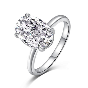 【BETXEU】 Oval high carbon ring S925 【BETXEU】 Oval high carbon ring S925