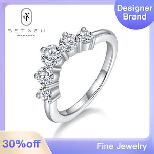 85【BETXEU】Starlight Love S925Stacking Ring 2CT with V-shaped Moissanite Ring Unique Layered Design 85【BETXEU】Starlight Love S925Stacking Ring 2CT with V-shaped Moissanite Ring Unique Layered Design