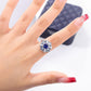 145【BETXEU】S925 BLUE ring Elegant