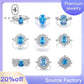 16 [BETXEU JEWELRY] H04 BLUE ICECUTTING S925 8A High carbon Ring collection