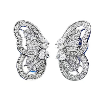 【BETXUE E13 】Sterling silver luxury butterfly earrings