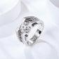 83【BETXEU】Ring for Men 1 CT-2 CT Moissanite Precision-Crafted 925 Silver