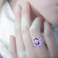 272【BETXEU】S925 natural amethyst ring