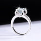 [BETXUE B05] Classic bull head 3 carat moissanite ring