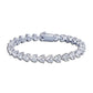 293 [BETXUE] S925 Silver Moissanite Classic Single Row Heart-Shaped Tennis Bracelet