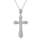 【BETXEU】S925 Cross High Carban Necklace