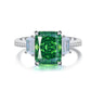 13 [BETXEU JEWELRY]  EMERALD GREEN S925 8A High carbon Ring collection