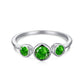 12 [BETXEU JEWELRY W] S925 High carbon Ring GREEN collection Daily