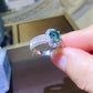 60 [BETXUE B35] Green Ocean Moissanite Ring