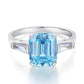 16 [BETXEU JEWELRY] H04 BLUE ICECUTTING S925 8A High carbon Ring collection