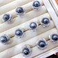 235 [BETXEU] Retro small fragrant 12-13MM Tahitian peacock blue pearl ring