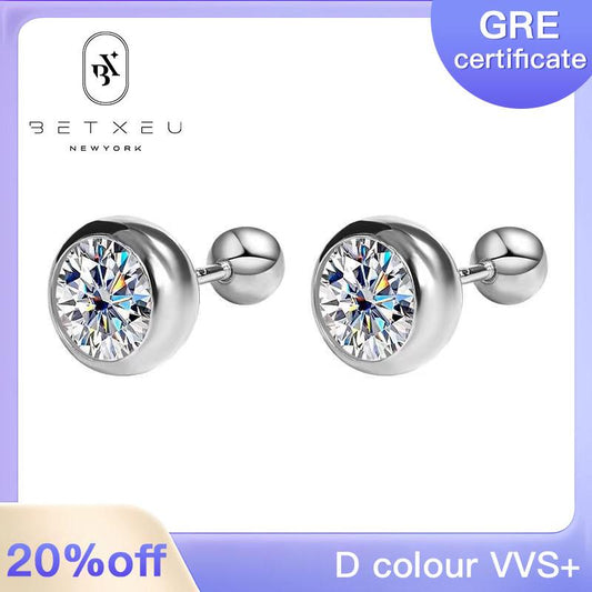 [BETXUE D24] Lady G moissanite necklace & earstud