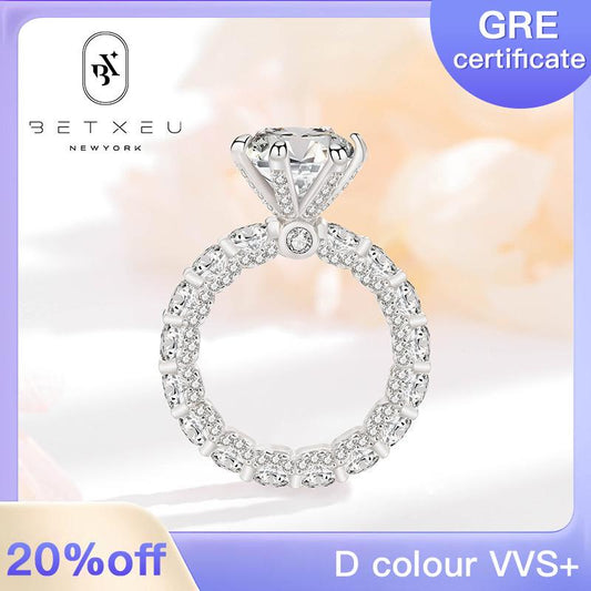 33 [BETXUE B42] Snow Queen II Moissanite Ring 4CT