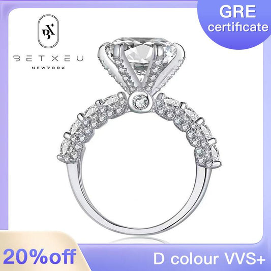 32 [BETXUE A09] SNOWQUEEN S925 3CT MOISSANITE RING