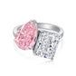 10 [BETXEU JEWELRY W]  Pink S925 8A High carbon Ring collection