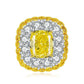 373【BETXEU】Golden Citrine Radiance S925 YELLOW STONE  Ring