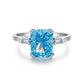 16 [BETXEU JEWELRY] H04 BLUE ICECUTTING S925 8A High carbon Ring collection