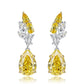 172【BETXEU】S925 Yellow pear earrings