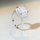 113【BETXEU】5 Carat Pure missanite Ring Fancy Cut Square Cushion Ring