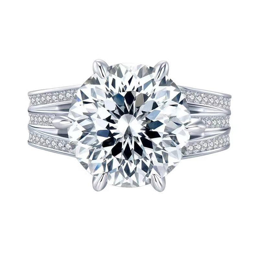 280 [BETXUE JEWELRY]  10 CT Sassy Lady S925 Moissanite Ring