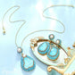 268【BETXEU】S925 sky blue ring/earrings/necklace/bracelet