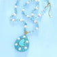 268【BETXEU】S925 sky blue ring/earrings/necklace/bracelet