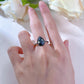 461【BETXEU】Eye of the Storm S925 black pear shape Ring