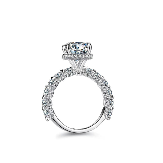 378  [BETXUE A09] Kiss to Seal S925 3CT MOISSANITE RING