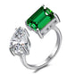 423 [BETXUE] Lovebond Gem Duet S925 Ring two stone collection