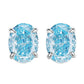 121【BETXEU】Blue S925 Earrings high carbon Daily