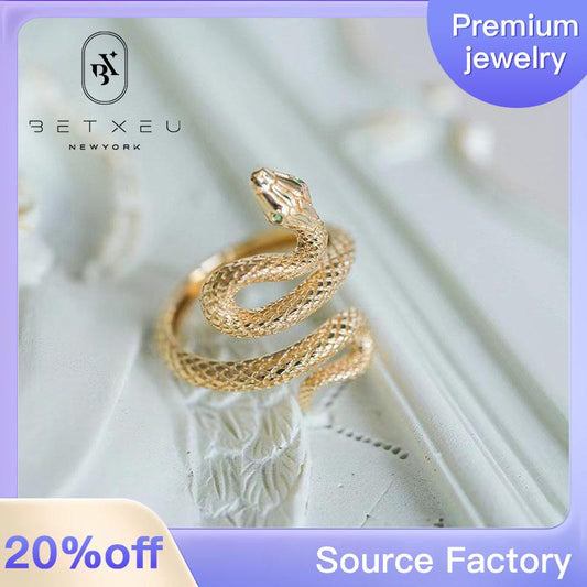 [BETXEU JEWELRY] Golden Serpent S925 Ring