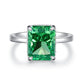 13 [BETXEU JEWELRY]  EMERALD GREEN S925 8A High carbon Ring collection