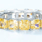 220 [BETXEU ]S925 silver fat square goose yellow high carbon ring