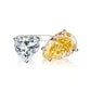 423 [BETXUE] Lovebond Gem Duet S925 Ring two stone collection