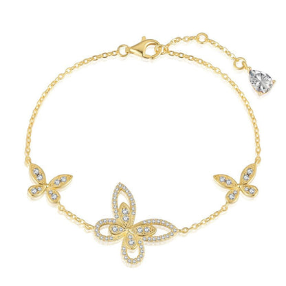 【BETXEU】 Butterfly Ring earring Bracelet S925