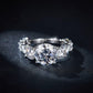 84 【BETXEU】Niche Design Full 8 Carat Moissanite Ring S925 18 K Go ld Plated