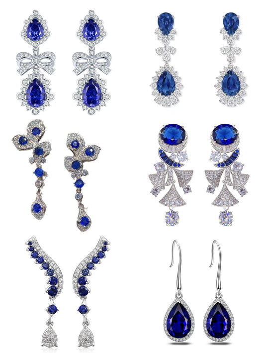 417 [BETXEU] Charm in Royal Blue S925 Earrings Collection