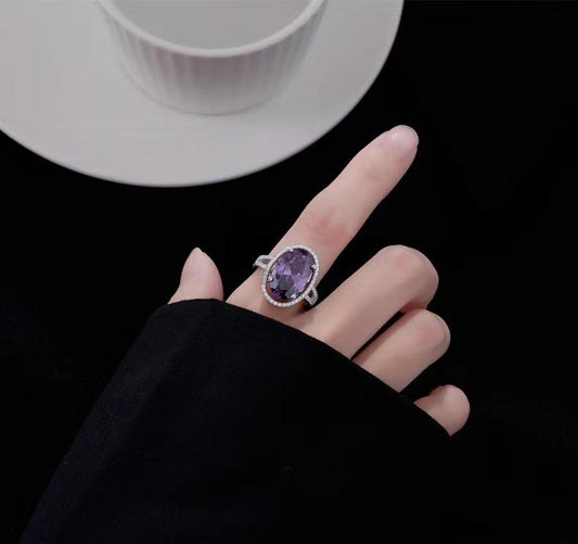 [BETXEU JEWELRY] S925 Silver Lavender Garden Ring