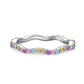 [BETXUE A01]  S925 Silver Ring Barbie Girl Rainbow Full Dopamine Ring