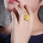 273【BETXEU】S925 Natural handmade beeswax Yellow ring