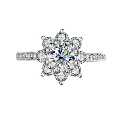 [BETXUE B27] Sunflower Moissanite Ring 1CT/2CT