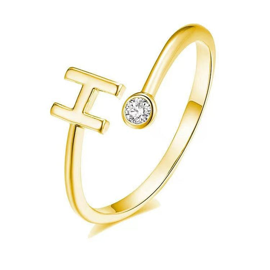 385 [BETXEU JEWELRY] Initial Letter Adjustable S925 LEAVE A NOTE IF NEED GOLD