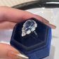 255 [BETXEU]  Eye of the Alps S925 Pear Shape blue ring /earring