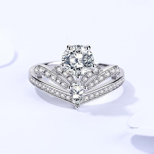 58 [BETXUE B33] Lovely Princess Moissanite Ring