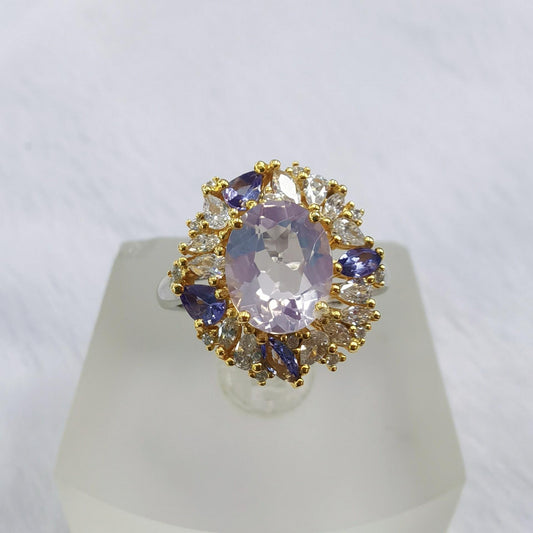 179【BETXEU】S925 Lavender ring adjustable