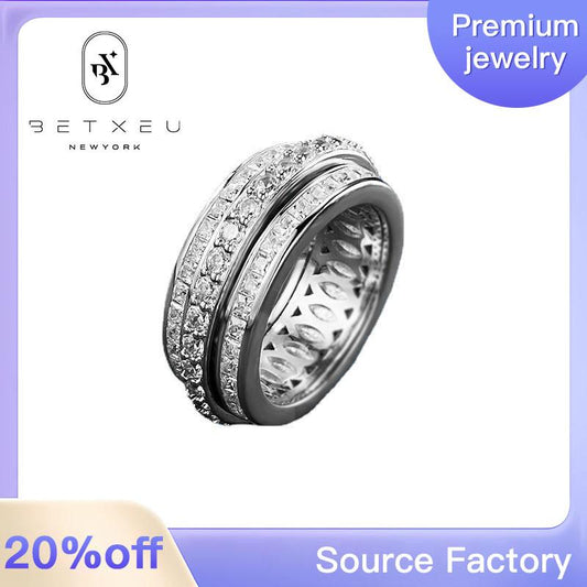 153【BETXEU】S925 ring band Elegant