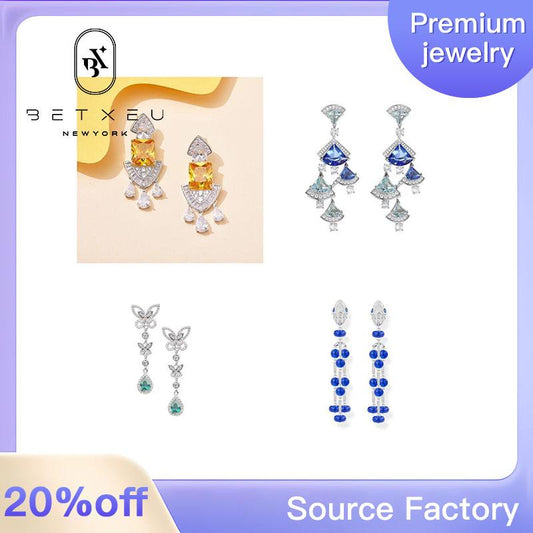 05【BETXEU】2023 New Collection of Special Customized Earrings high carbon