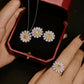 【BETXEU】Smail daisy ring earring necklace set S925