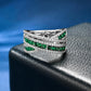 370【BETXEU】Emerald Love Interlace S925 Ring